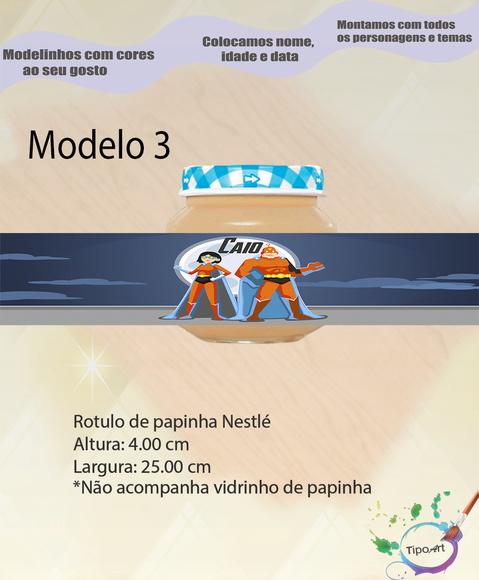 Rótulo Vidro Papinha-super Heroi