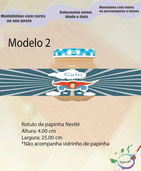 Rótulo Vidro Papinha-super Heroi
