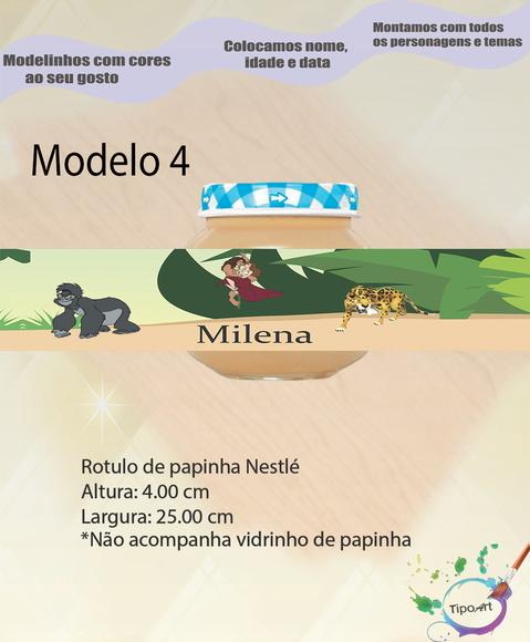 Rótulo Vidro Papinha-tarzan