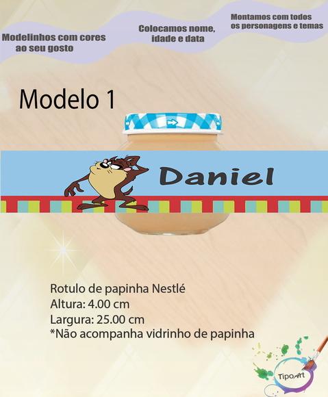 Rótulo Vidro Papinha-taz Mania