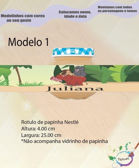 Rótulo Vidro Papinha-tarzan