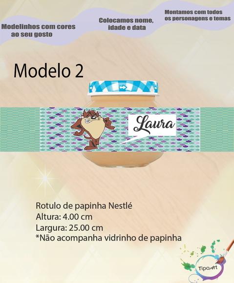 Rótulo Vidro Papinha-taz Mania