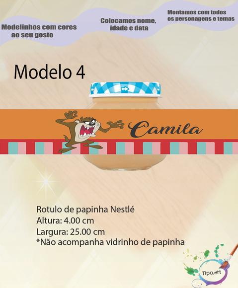 Rótulo Vidro Papinha-taz Mania