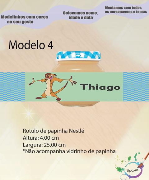 Rótulo Vidro Papinha-timão