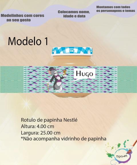 Rótulo Vidro Papinha-tom e Jerry