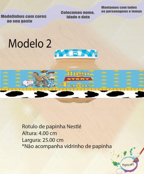 Rótulo Vidro Papinha-toy Story