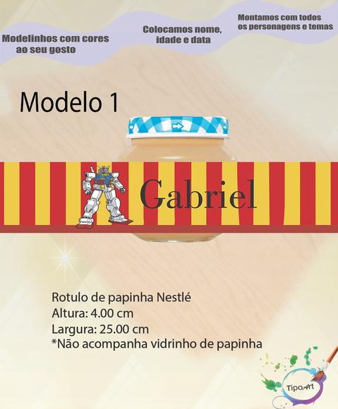 Rótulo Vidro Papinha-transformers