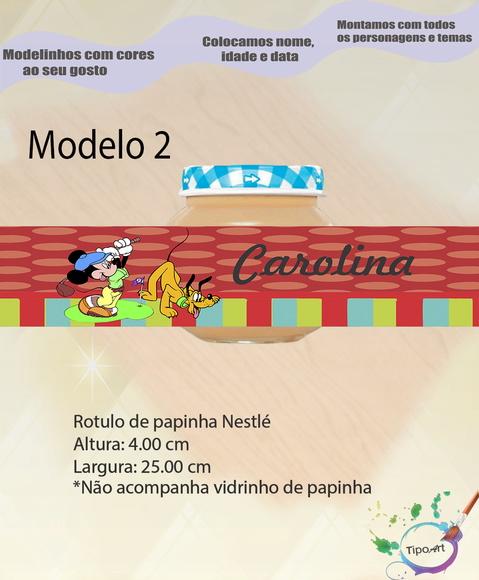 Rótulo Vidro Papinha-turma do Mickey
