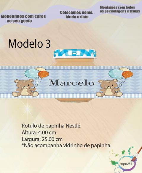 Rótulo Vidro Papinha-ursinho
