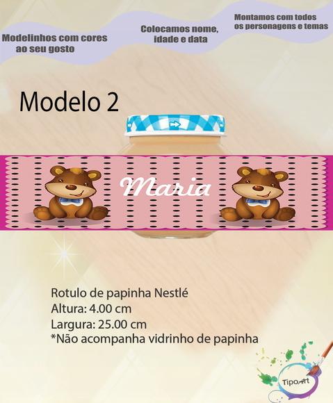 Rótulo Vidro Papinha-ursinho
