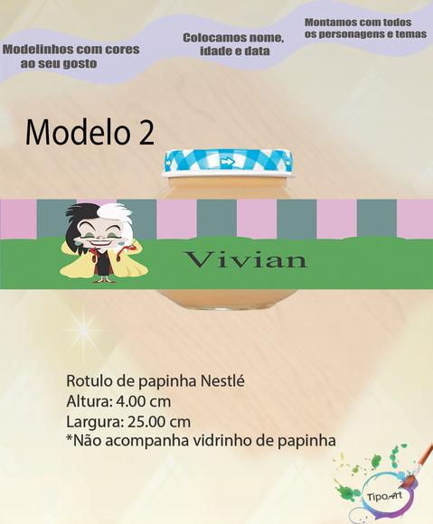 Rótulo Vidro Papinha-vilões