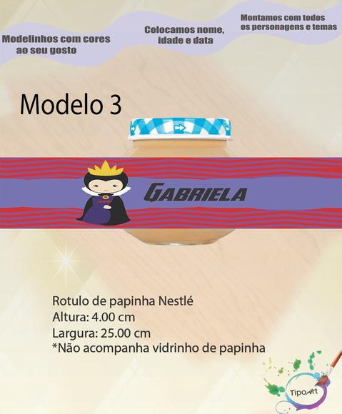 Rótulo Vidro Papinha-vilões