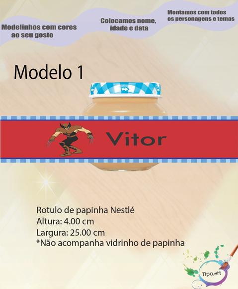 Rótulo Vidro Papinha-x Mens