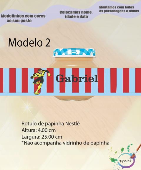 Rótulo Vidro Papinha-x Mens