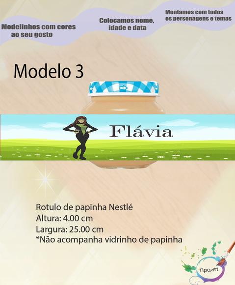 Rótulo Vidro Papinha-x Mens
