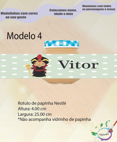 Rótulo Vidro Papinha-vilões