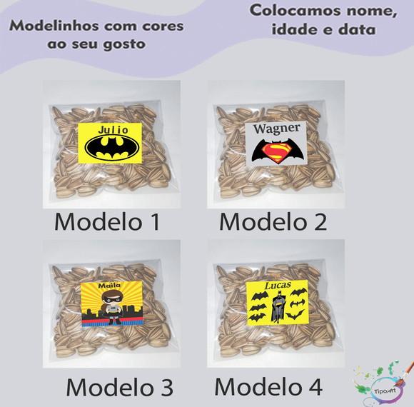 Saquinho Personalizado com Semente Girassol/batman