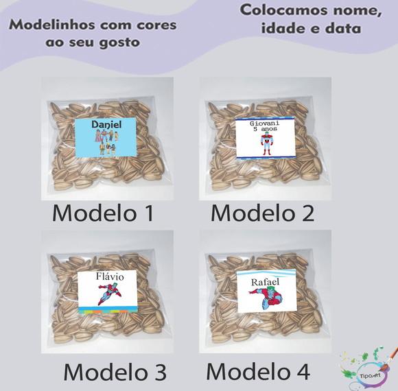 Saquinho Personalizado com Semente Girassol/capitão Planeta