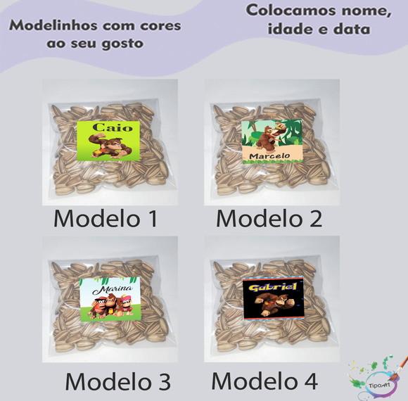 Saquinho Personalizado com Semente Girassol/donkey Kong