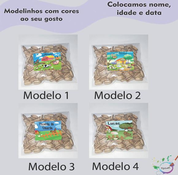Saquinho Personalizado com Semente Girassol/fazendinha