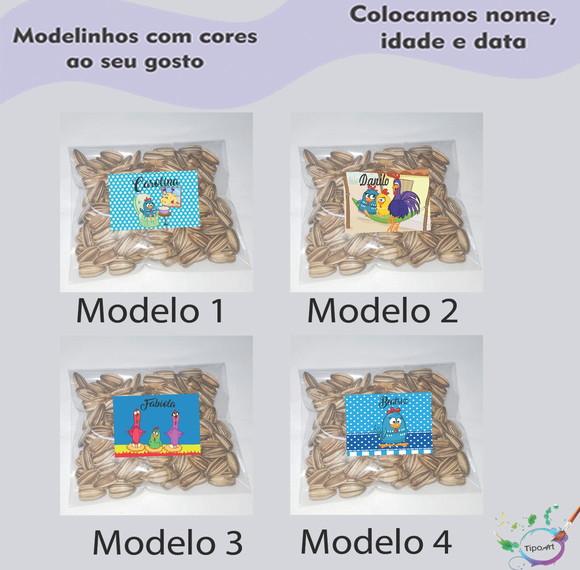 Saquinho Personalizado com Semente Girassol/galinha