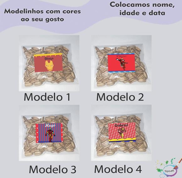 Saquinho Personalizado com Semente Girassol/homem de Ferro
