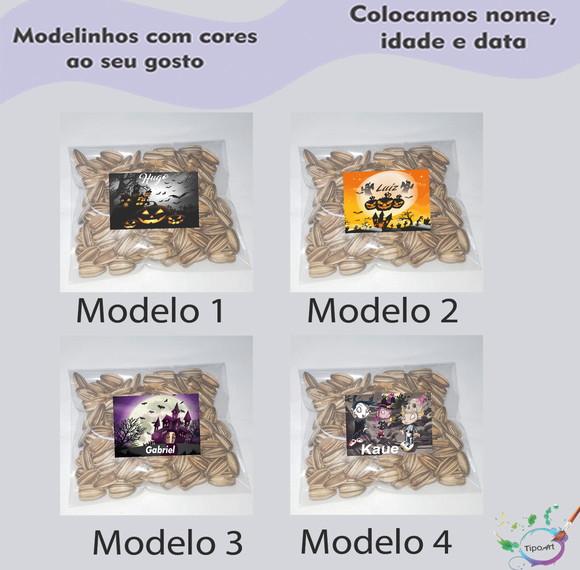 Saquinho Personalizado com Semente Girassol/halloween#1