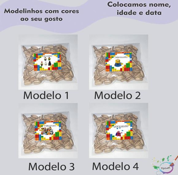 Saquinho Personalizado com Semente Girassol/lego