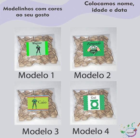 Saquinho Personalizado com Semente Girassol/lanterna Verde