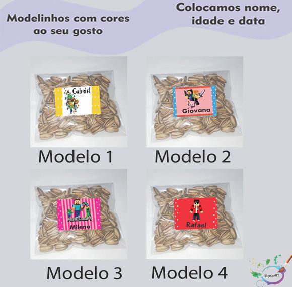 Saquinho Personalizado com Semente Girassol/minecraft