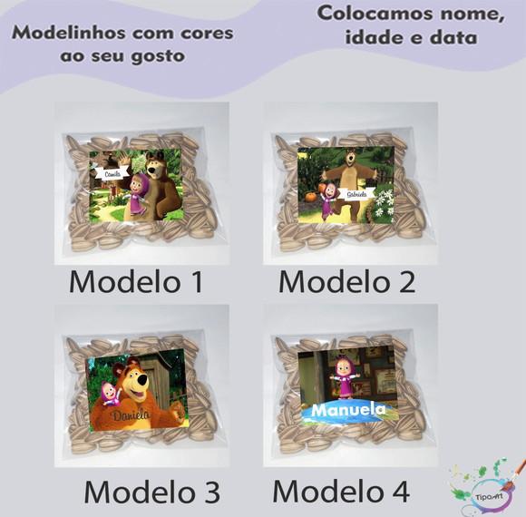 Saquinho Personalizado com Semente Girassol/masha