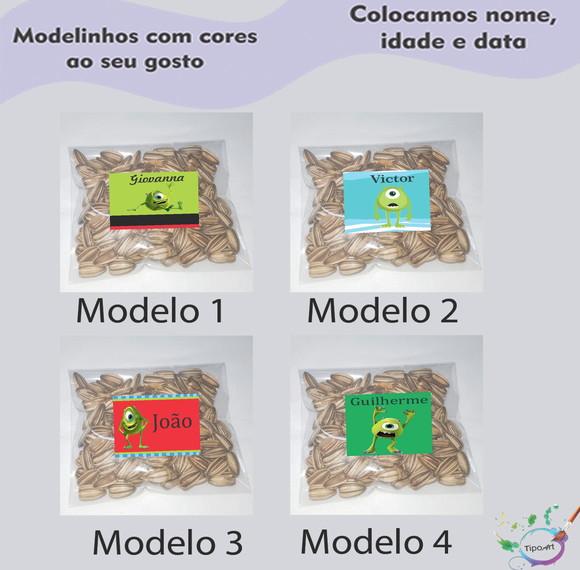Saquinho Personalizado com Semente Girassol/mike Wazowski