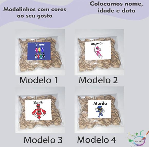 Saquinho Personalizado com Semente Girassol/pawer Ranger