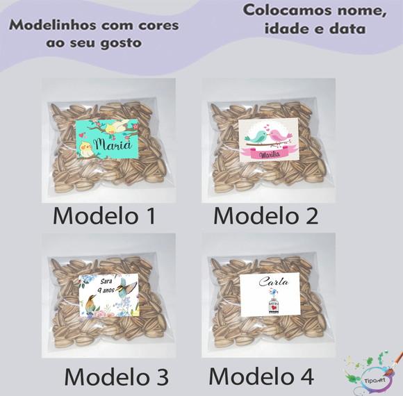 Saquinho Personalizado com Semente Girassol/passarinho