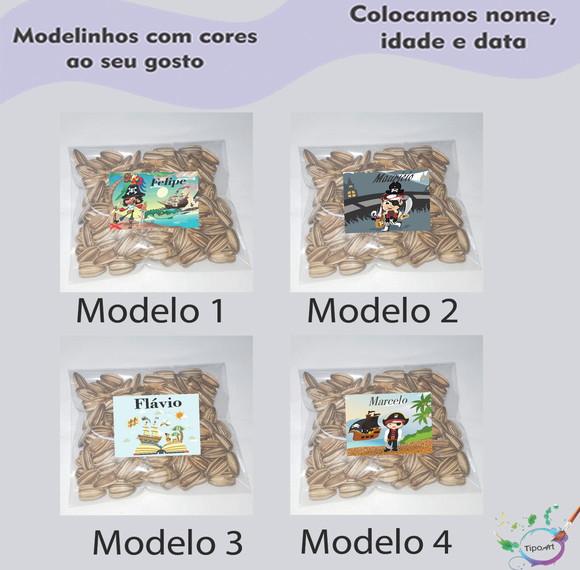 Saquinho Personalizado com Semente Girassol/pirata