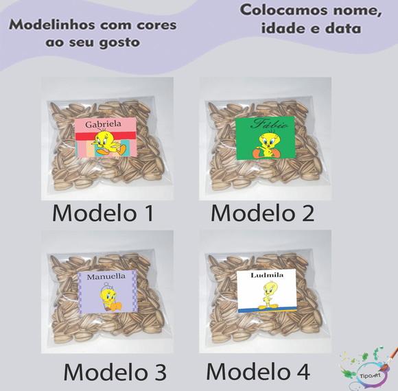 Saquinho Personalizado com Semente Girassol/piu Piu