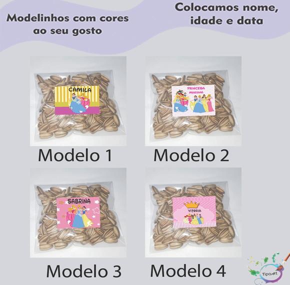 Saquinho Personalizado com Semente Girassol/princesas