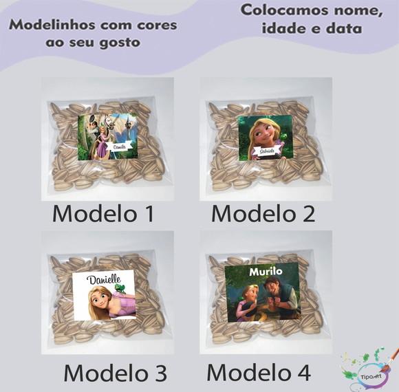 Saquinho Personalizado com Semente Girassol/rapunzel