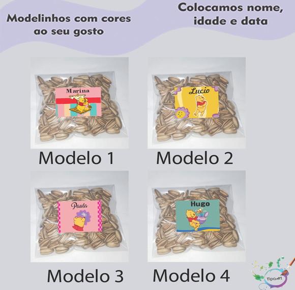 Saquinho Personalizado com Semente Girassol/pooh