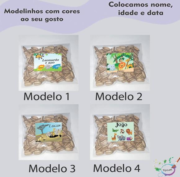 Saquinho Personalizado com Semente Girassol/safari