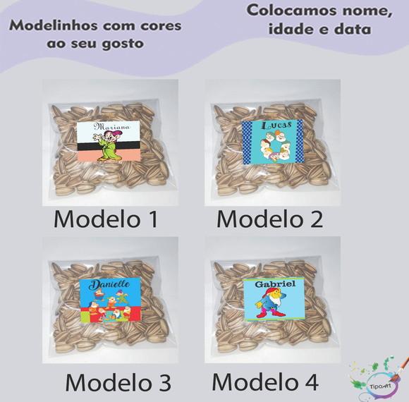 Saquinho Personalizado com Semente Girassol/sete Anões
