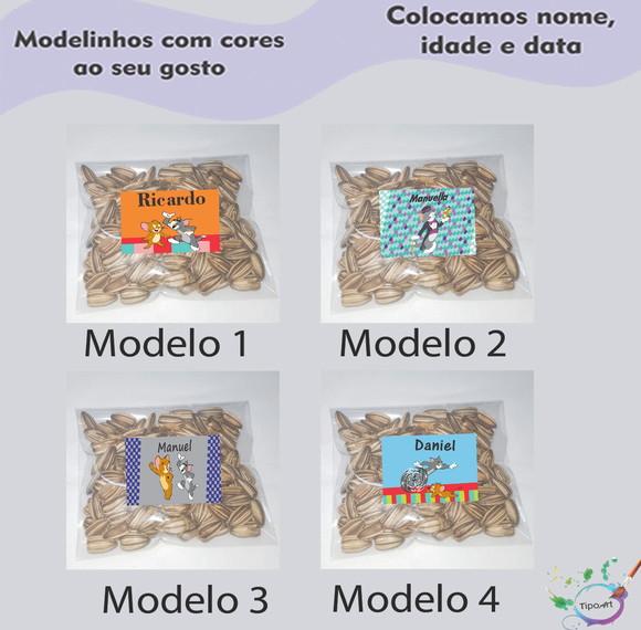 Saquinho Personalizado com Semente Girassol/tom e Jerry