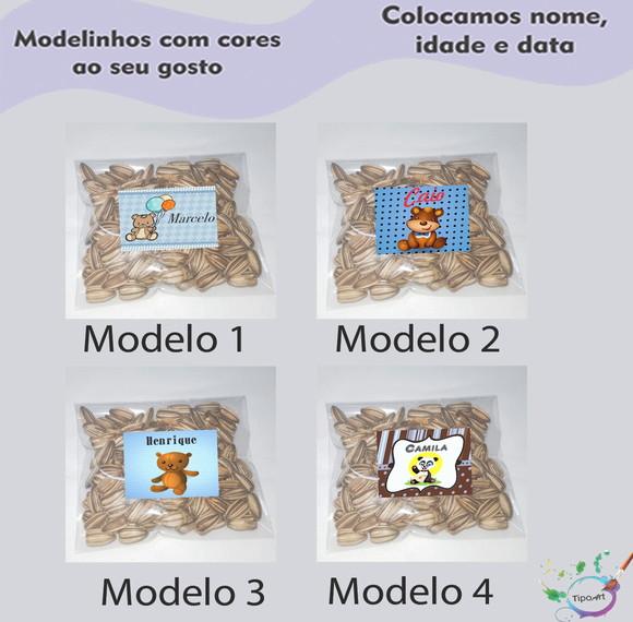 Saquinho Personalizado com Semente Girassol/ursinho