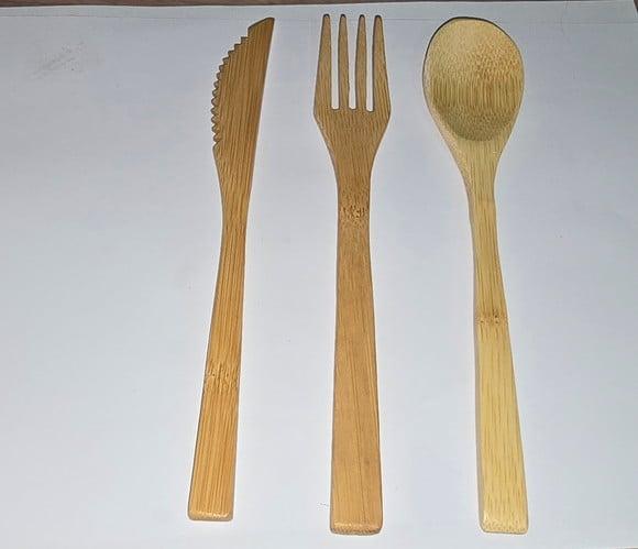 Talheres de Bambu-kit com 100 de Cada-pronta Entrega