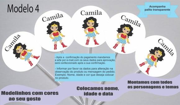 Topper - Mulher Maravilha