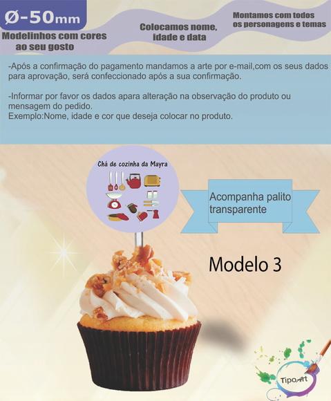 Topper 5 cm -chá de Cozinha/panela