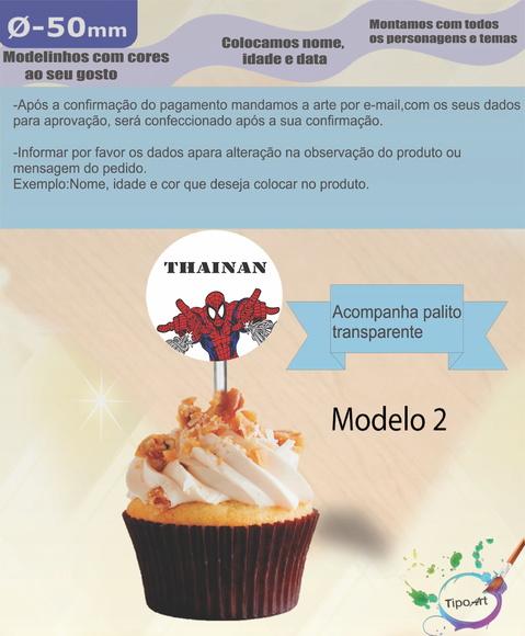 Topper 5 cm -homem Aranha