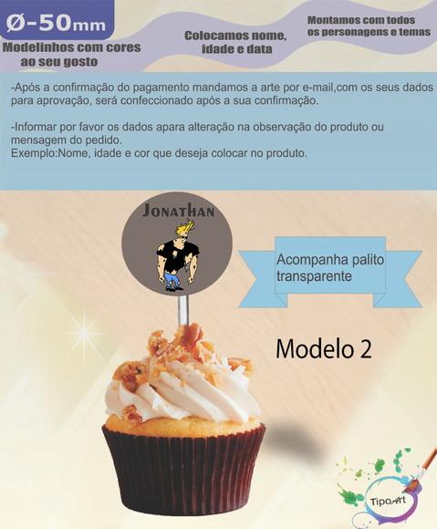 Topper 5 cm -johnny Bravo