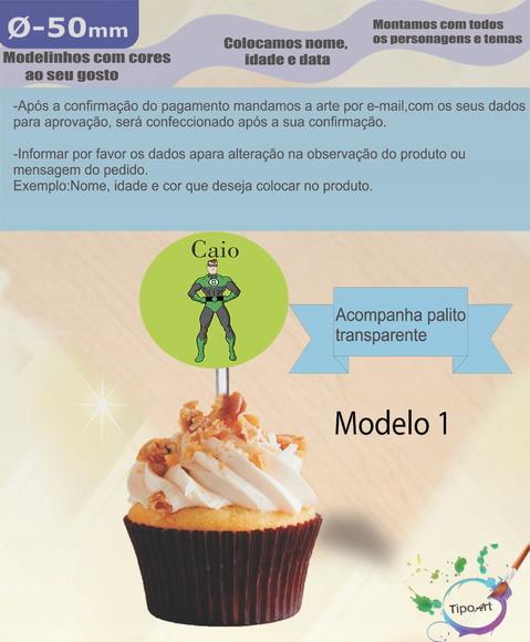 Topper 5 cm -lanterna Verde