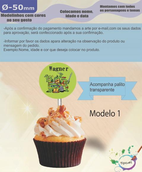 Topper 5 cm -tartaruga Ninja